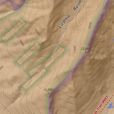 Topographic Map Color Gothic, Colorado 7.5 Minute Topographic Map - Color Hillshade by Apogee ...