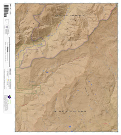 Apogee Mapping, Inc. Granite Peak, Colorado 7.5 Minute Topographic Map - Color Hillshade digital map