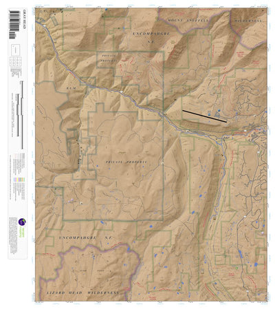 Apogee Mapping, Inc. Gray Head, Colorado 7.5 Minute Topographic Map - Color Hillshade digital map