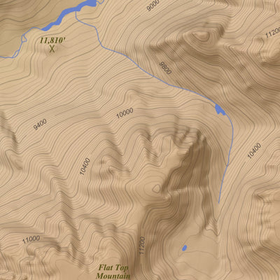 Apogee Mapping, Inc. Green River Lakes, Wyoming 7.5 Minute Topographic Map - Color Hillshade digital map