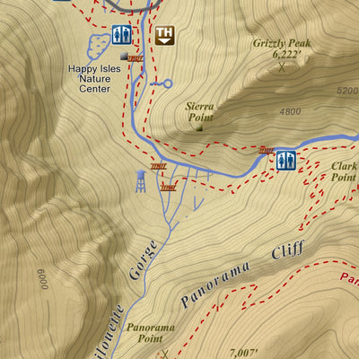 Apogee Mapping, Inc. Half Dome, California 7.5 Minute Topographic Map - Color Hillshade digital map