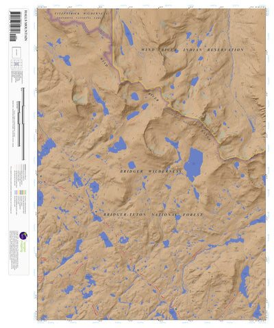 Apogee Mapping, Inc. Halls Mountain, Wyoming 7.5 Minute Topographic Map - Color Hillshade digital map