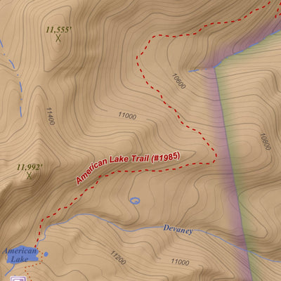 Apogee Mapping, Inc. Hayden Peak, Colorado 7.5 Minute Topographic Map - Color Hillshade digital map