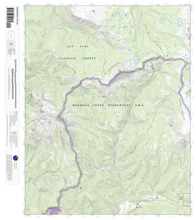 Apogee Mapping, Inc. Hermosa Peak, Colorado 7.5 Minute Topographic Map digital map