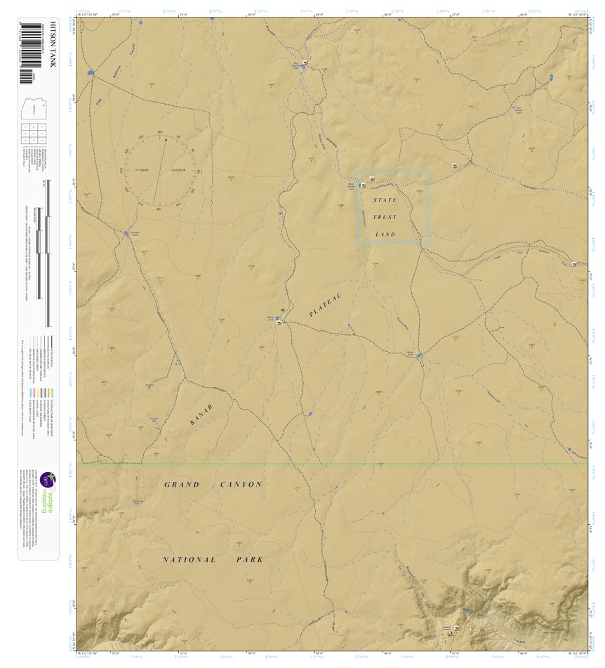 Hitson Tank Arizona 75 Minute Topographic Map Color Hillshade Map By Apogee Mapping Inc 5605