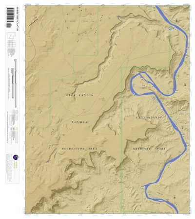 Apogee Mapping, Inc. Horsethief Canyon, Utah 7.5 Minute Topographic Map - Color Hillshade digital map