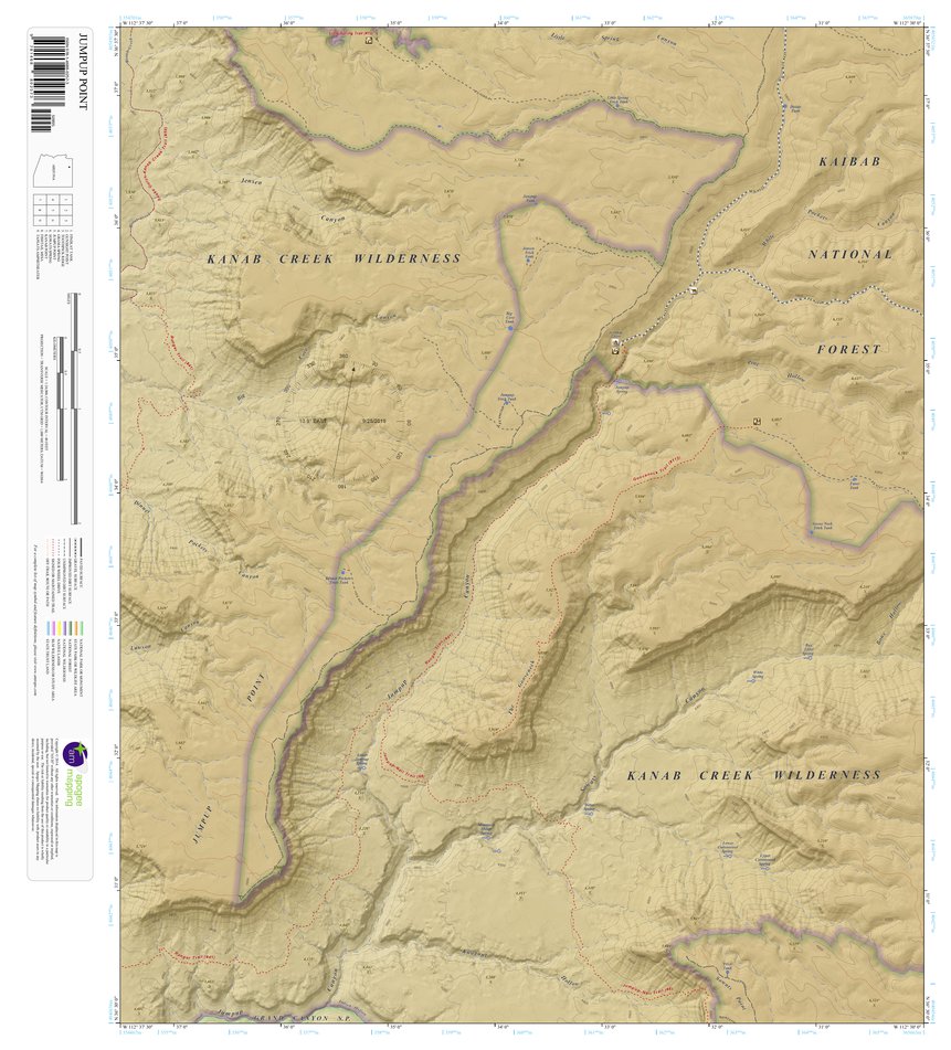 Jumpup Point, Arizona 7.5 Minute Topographic Map - Color Hillshade by ...