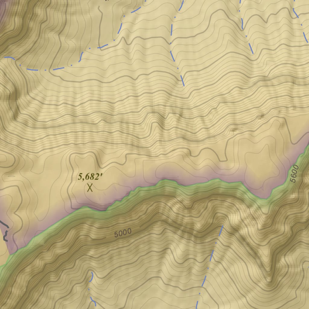 Topographic Map Color Kanab Point, Arizona 7.5 Minute Topographic Map - Color Hillshade by ...