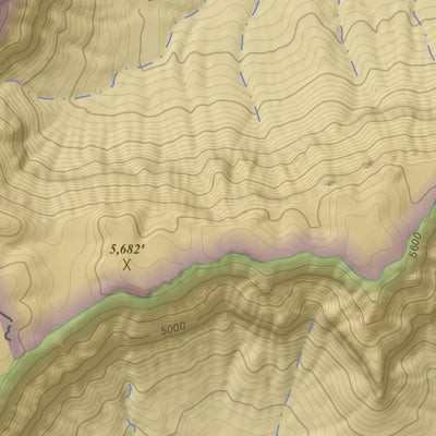 Apogee Mapping, Inc. Kanab Point, Arizona 7.5 Minute Topographic Map - Color Hillshade digital map