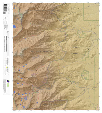 Apogee Mapping, Inc. Kearsarge Peak, California 7.5 Minute Topographic Map - Color Hillshade digital map