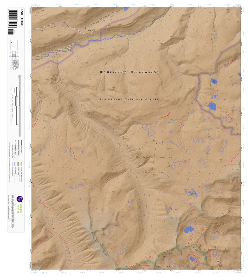 Knife Edge, Colorado 7.5 Minute Topographic Map - Color Hillshade by ...