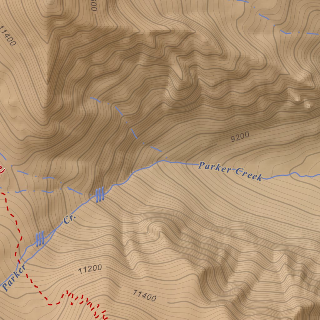 Topographic Map Color Koip Peak, California 7.5 Minute Topographic Map - Color Hillshade by ...