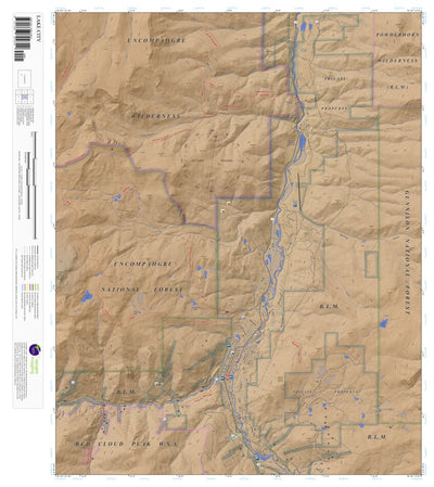 Apogee Mapping, Inc. Lake City, Colorado 7.5 Minute Topographic Map - Color Hillshade digital map