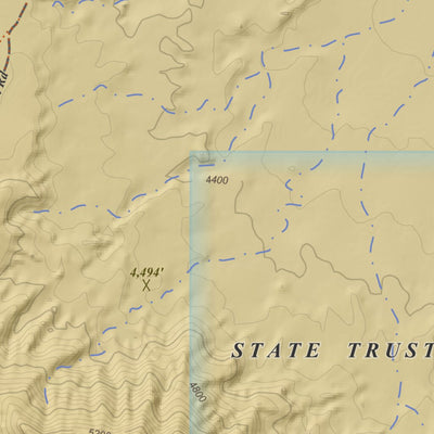 Apogee Mapping, Inc. Lockhart Basin, Utah 7.5 Minute Topographic Map - Color Hillshade digital map