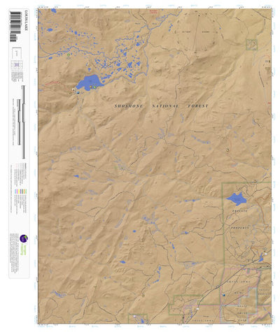 Apogee Mapping, Inc. Louis Lake, Wyoming 7.5 Minute Topographic Map - Color Hillshade digital map