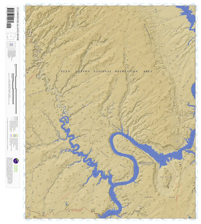 Apogee Mapping, Inc. Lower Escalante River, Utah 15 Minute Topographic Map - Color Hillshade digital map