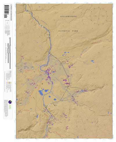 Apogee Mapping, Inc. Lower Geyser Basin, Wyoming 7.5 Minute Topographic Map - Color Hillshade digital map