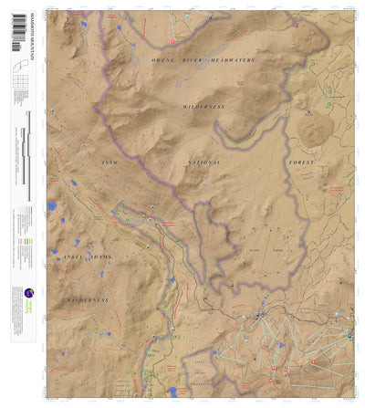 Topographic Map Color Mammoth Mountain, California 7.5 Minute Topographic Map - Color ...