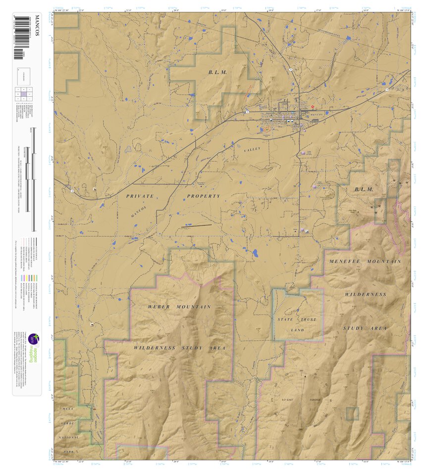 Mancos, Colorado 7.5 Minute Topographic Map Color Hillshade by Apogee