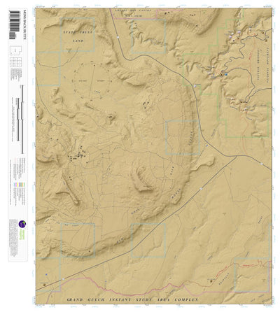 Apogee Mapping, Inc. Moss Back Butte, Utah 7.5 Minute Topographic Map - Color Hillshade digital map