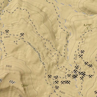 Apogee Mapping, Inc. Moss Back Butte, Utah 7.5 Minute Topographic Map - Color Hillshade digital map