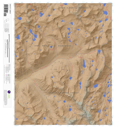 Apogee Mapping, Inc. Mount Abbot, California 7.5 Minute Topographic Map - Color Hillshade digital map
