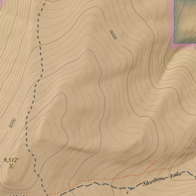 Apogee Mapping, Inc. Mount Arter, Wyoming 7.5 Minute Topographic Map - Color Hillshade digital map
