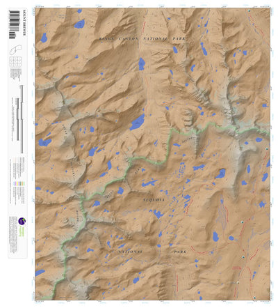Mount Brewer, California 7.5 Minute Topographic Map - Color Hillshade ...