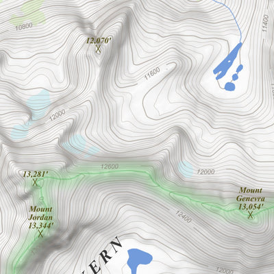 Apogee Mapping, Inc. Mount Brewer, California 7.5 Minute Topographic Map digital map
