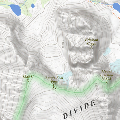 Apogee Mapping, Inc. Mount Brewer, California 7.5 Minute Topographic Map digital map
