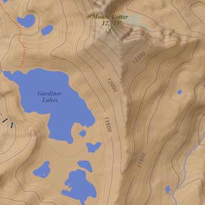 Apogee Mapping, Inc. Mount Clarence King, California 7.5 Minute Topographic Map - Color Hillshade digital map