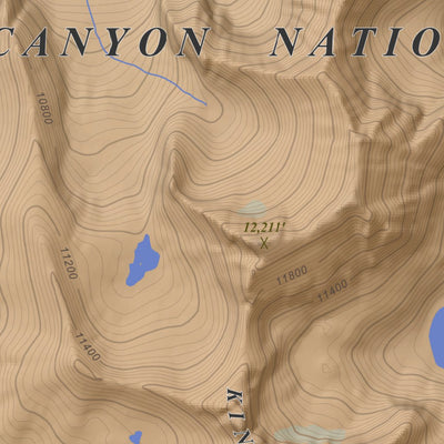 Apogee Mapping, Inc. Mount Clarence King, California 7.5 Minute Topographic Map - Color Hillshade digital map