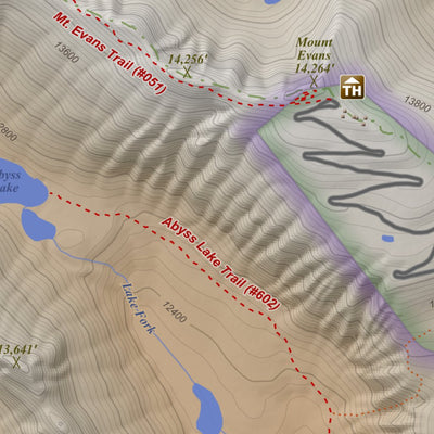 Apogee Mapping, Inc. Mount Evans, Colorado 7.5 Minute Topographic Map - Color Hillshade digital map