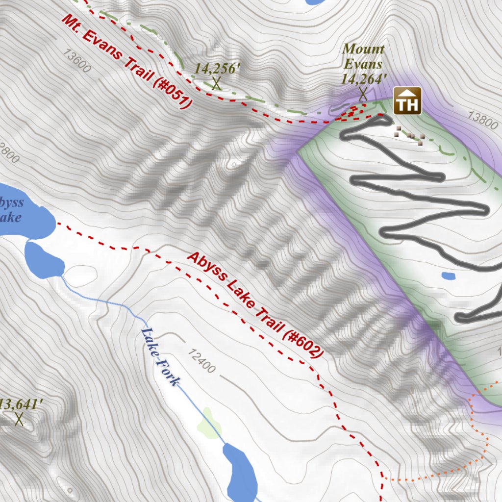 Mount Evans, Colorado 7.5 Minute Topographic Map by Apogee Mapping, Inc