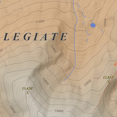 Apogee Mapping, Inc. Mount Harvard, Colorado 7.5 Minute Topographic Map - Color Hillshade digital map