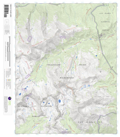Apogee Mapping, Inc. Mount Harvard, Colorado 7.5 Minute Topographic Map digital map