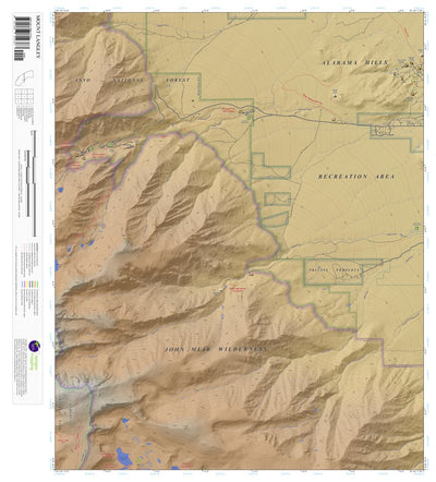 Apogee Mapping, Inc. Mount Langley, California 7.5 Minute Topographic Map - Color Hillshade digital map