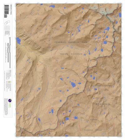 Apogee Mapping, Inc. Mount Lyell, California 7.5 Minute Topographic Map - Color Hillshade digital map