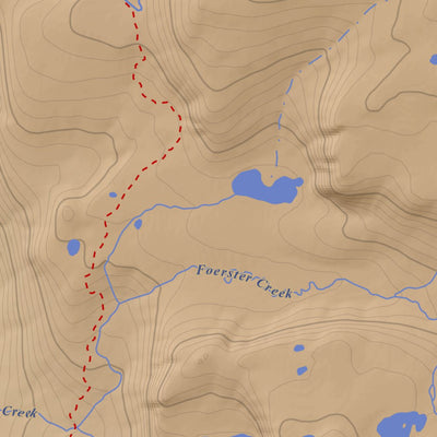 Apogee Mapping, Inc. Mount Lyell, California 7.5 Minute Topographic Map - Color Hillshade digital map