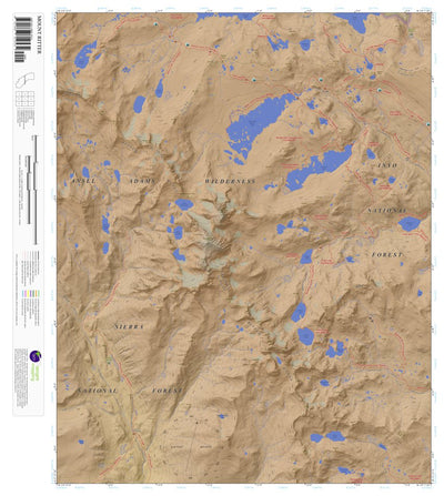 Apogee Mapping, Inc. Mount Ritter, California 7.5 Minute Topographic Map - Color Hillshade digital map