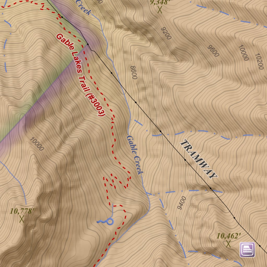Mount Tom Map Mount Tom, California 7.5 Minute Topographic Map - Color Hillshade by ...