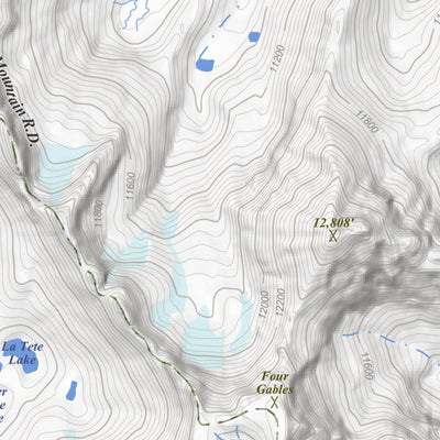 Mount Tom Map Mount Tom, California 7.5 Minute Topographic Map by Apogee Mapping, Inc ...