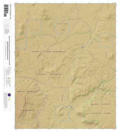 Topographic Map Color Mount Trumbull NE, Arizona 7.5 Minute Topographic Map - Color Hillshade ...