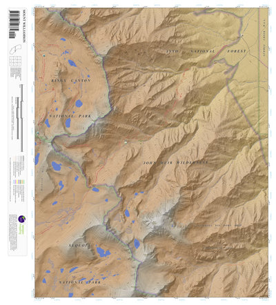 Apogee Mapping, Inc. Mount Williamson, California 7.5 Minute Topographic Map - Color Hillshade digital map