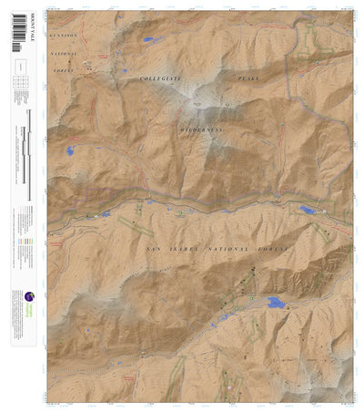 Apogee Mapping, Inc. Mount Yale, Colorado 7.5 Minute Topographic Map - Color Hillshade digital map