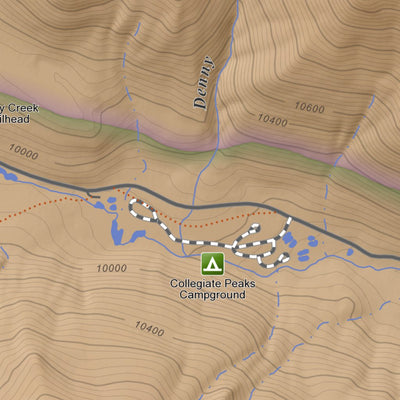 Apogee Mapping, Inc. Mount Yale, Colorado 7.5 Minute Topographic Map - Color Hillshade digital map