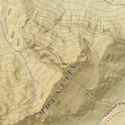 Apogee Mapping, Inc. Mowich Lake, Washington 7.5 Minute Topographic Map - Color Hillshade digital map