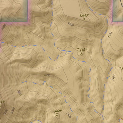 Topographic Map Color North Mountain, Colorado 7.5 Minute Topographic Map - Color Hillshade ...