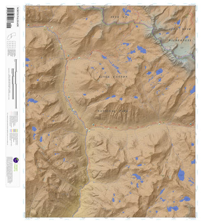 Apogee Mapping, Inc. North Palisade, California 7.5 Minute Topographic Map - Color Hillshade digital map
