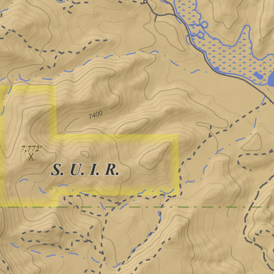 Oakbrush Hill, Colorado 7.5 Minute Topographic Map - Color Hillshade Preview 2